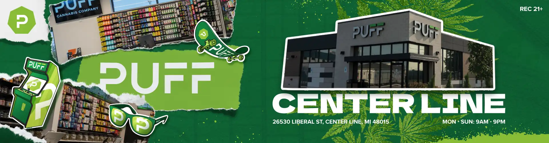 Puff Cannabis Center Line